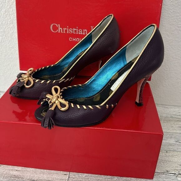 Christian Lacroix Peep Toe Heels Size 36 (US 6) - Picture 5 of 17